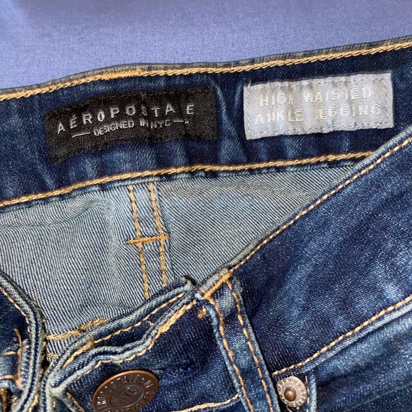 Dark blue high waisted skinny jeans - Picture 3 of 4